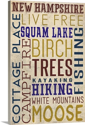 Squam Lake, New Hampshire, Typography
