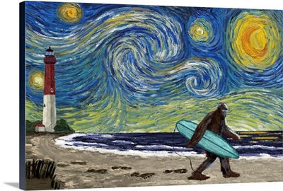 Starry Night - Bigfoot On Beach