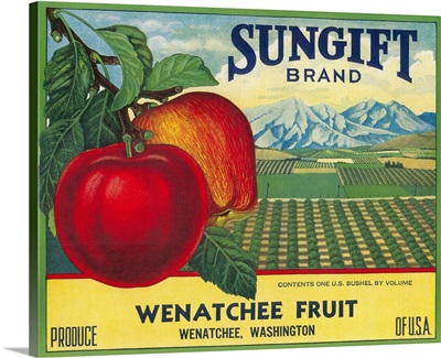 Sungift Apple Label, Wenatchee, WA