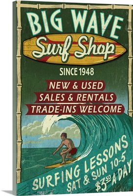 Surf Shop, Vintage Sign