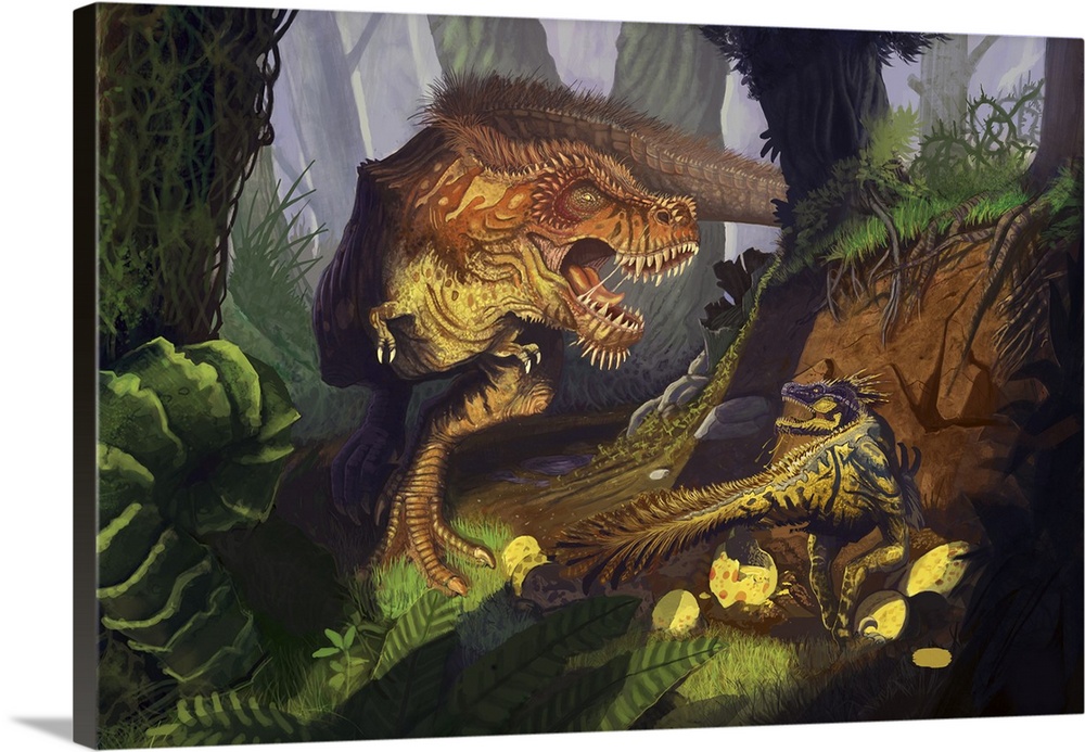 T-Rex Protecting Nest Dinosaur