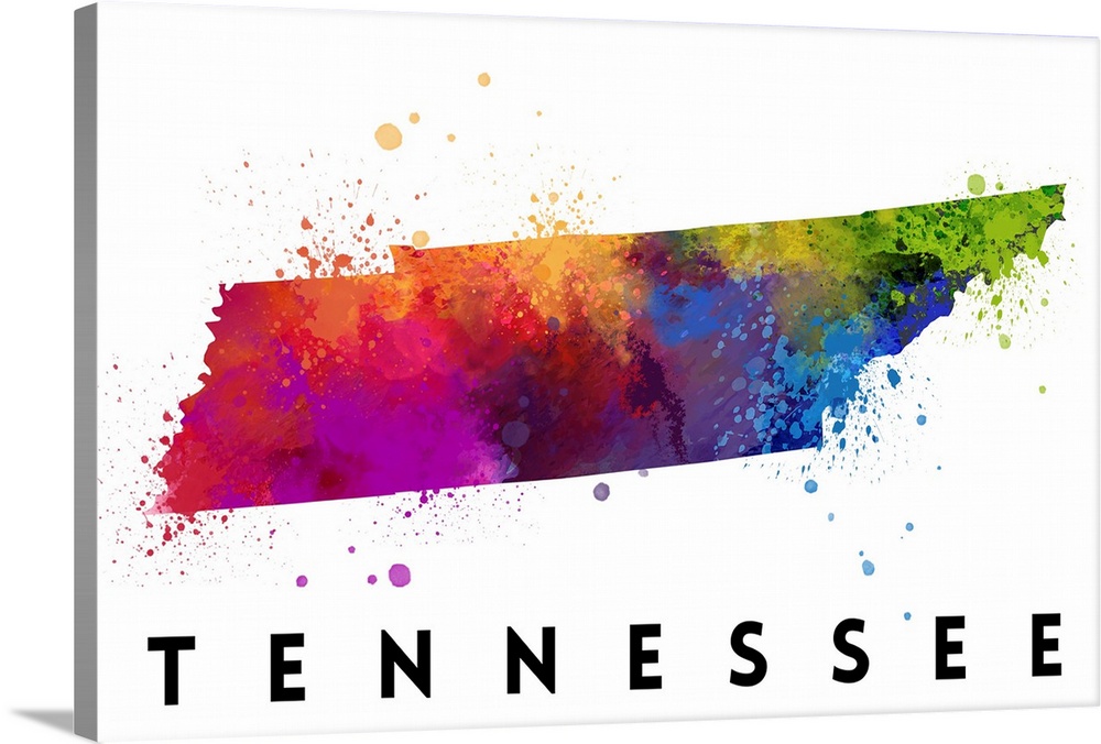 Tennessee - State Abstract Watercolor