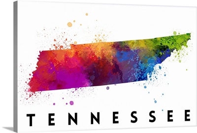Tennessee - State Abstract Watercolor