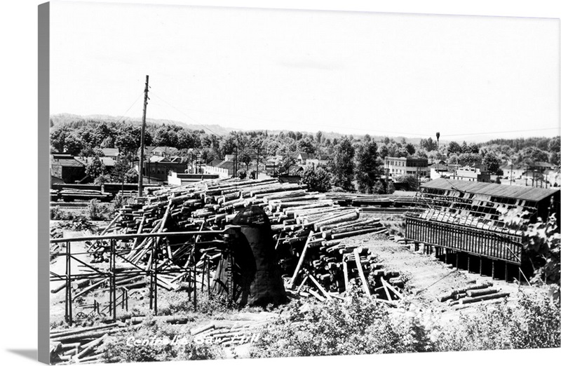The Centralia Saw Mill in full operation, Centralia, WA Wall Art
