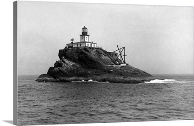 Tillamook Rock, dominated by its Lighthouse, Astoria, OR