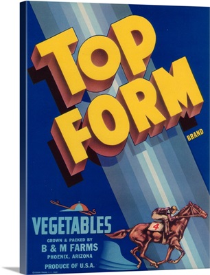 Top Form Vegetable Label, Phoenix, AZ