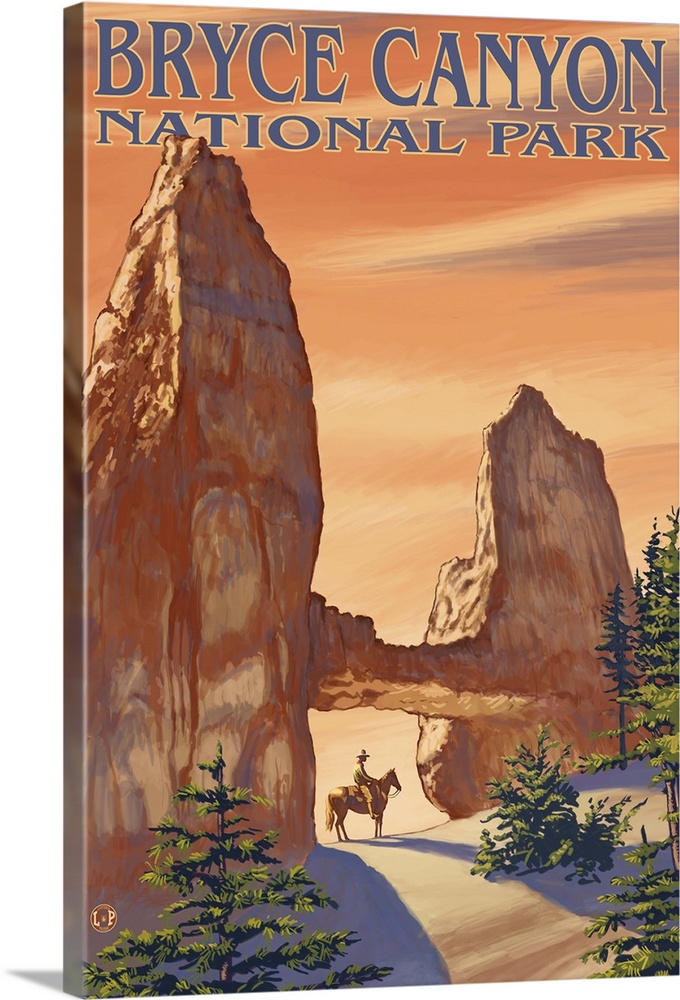 Tower Bridge - Bryce Canyon National Park: Retro Travel Poster