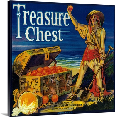 Treasure Chest Orange Label, Mentone, CA
