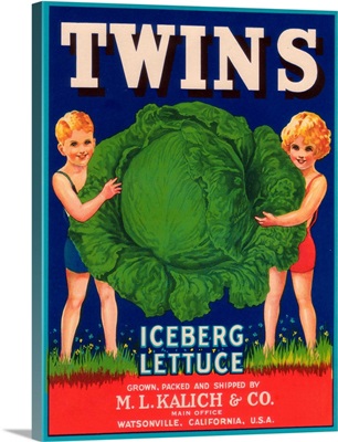 Twins Lettuce Label, Watsonville, CA