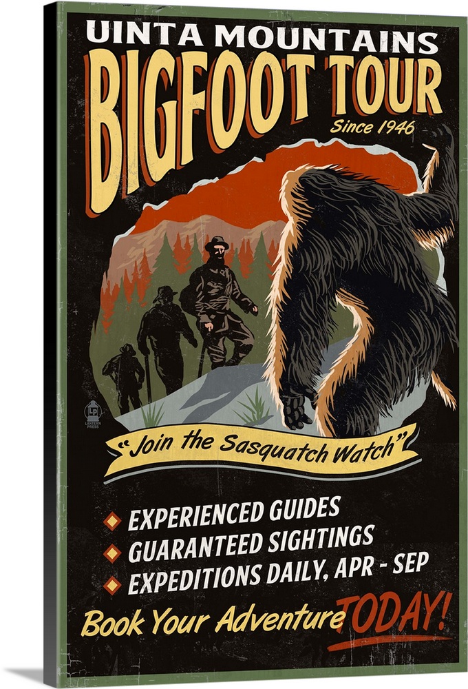 Uinta Mountains, Utah, Bigfoot Tour, Vintage Sign