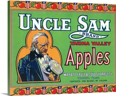 Uncle Sam Apple Label, Wapato, WA