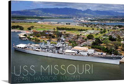 USS Missouri, Aerial Dock View
