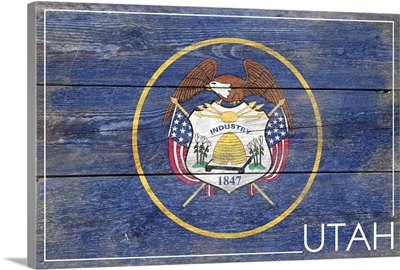 Utah State Flag, Barnwood Painting