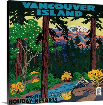 Vancouver Island Advertising Poster, Vancouver Island, Canada