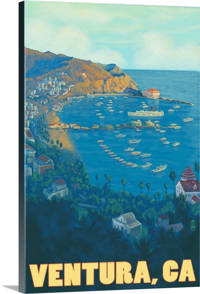 Ventura, California - Ocean Scene: Retro Travel Poster
