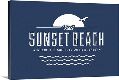 Visit Sunset Beach, Where the sun sets on New Jersey (Blue)
