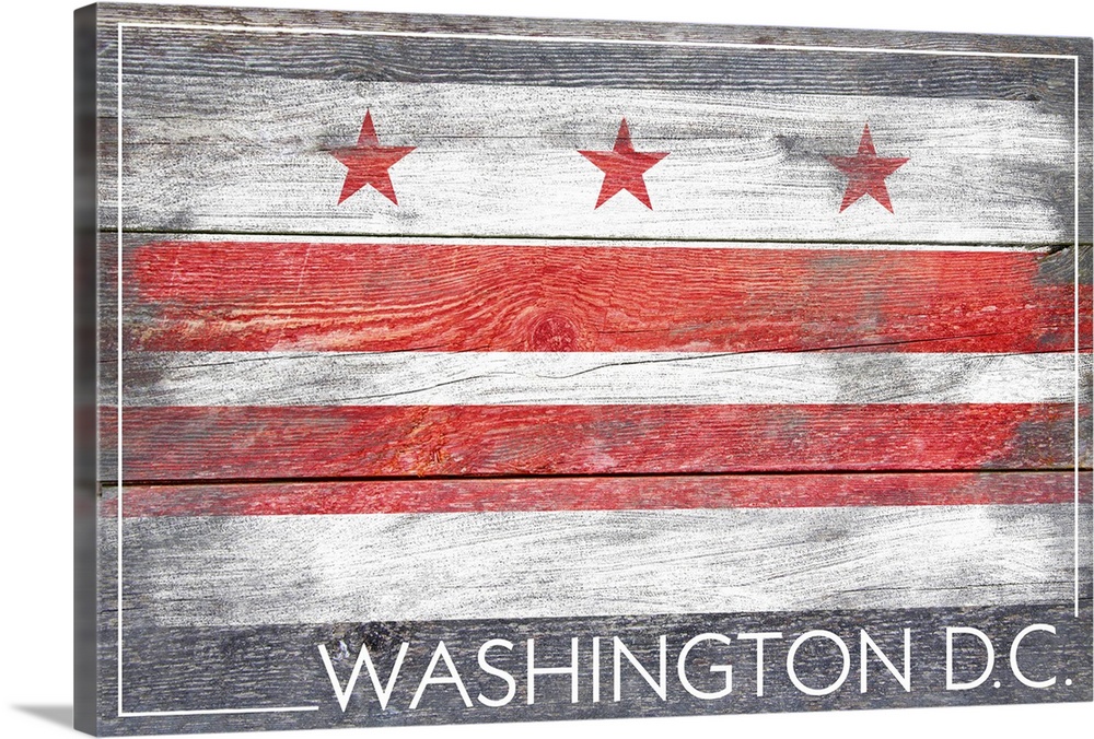Washington DC Flag, Barnwood Painting