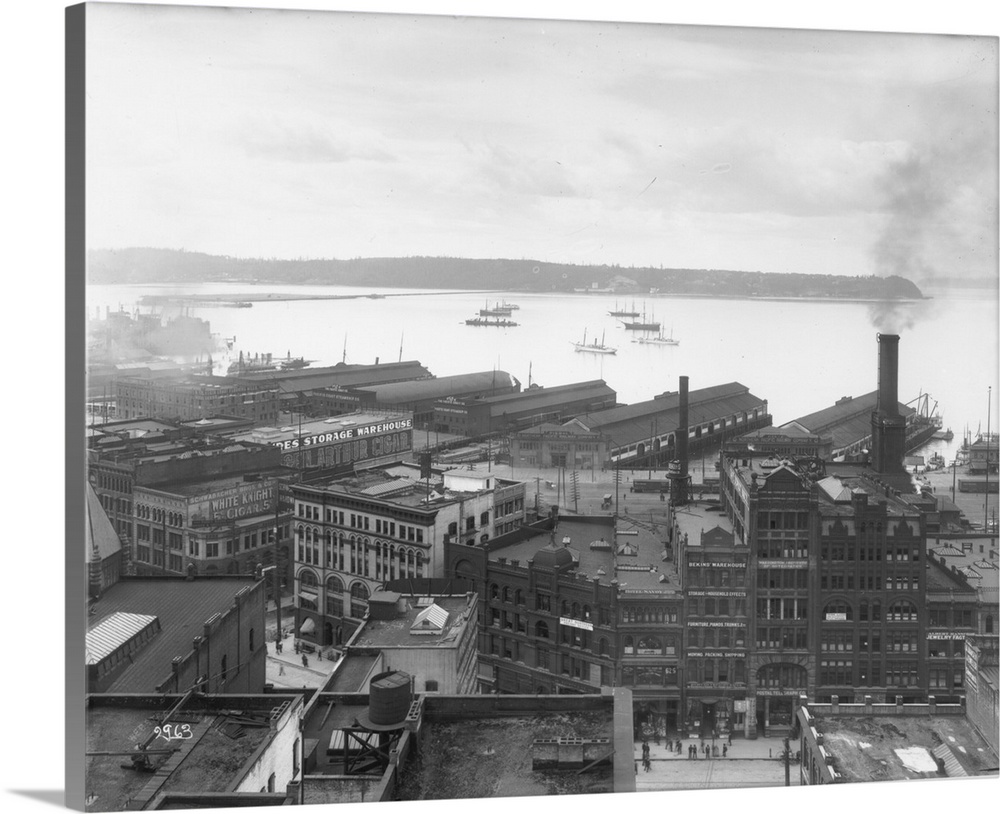 Waterfront from Alaska Building, Seattle, WA