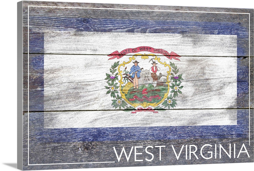 West Virginia State Flag, Barnwood Painting