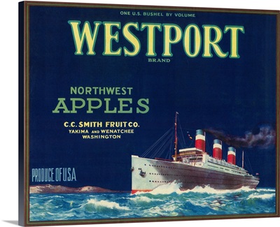Westport Apple Label, Yakima, WA