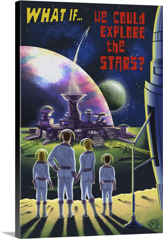 What If We Could Explore The Stars: Retro Poster Art