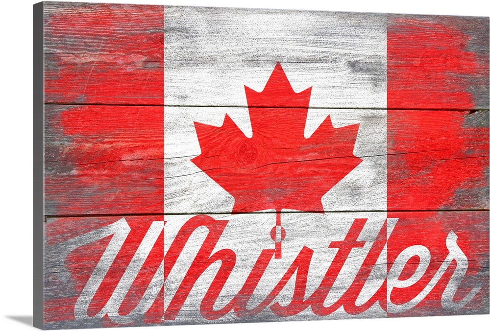Whistler, Canada - Rustic Flag