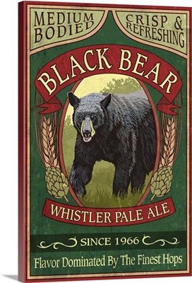 Whistler, Canada - Whistler Pale Ale - Black Bear - Vintage Sign