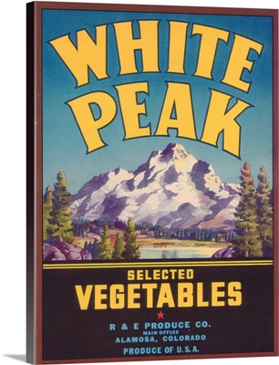 White Peak Vegetable Label, Alamosa, CO