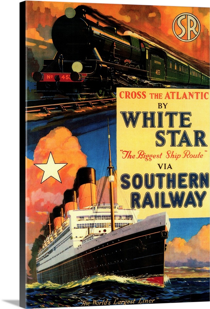 White Star SR Vintage Poster, Europe