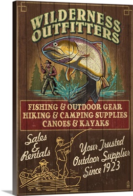 Wilderness Outfitters, Vintage Sign