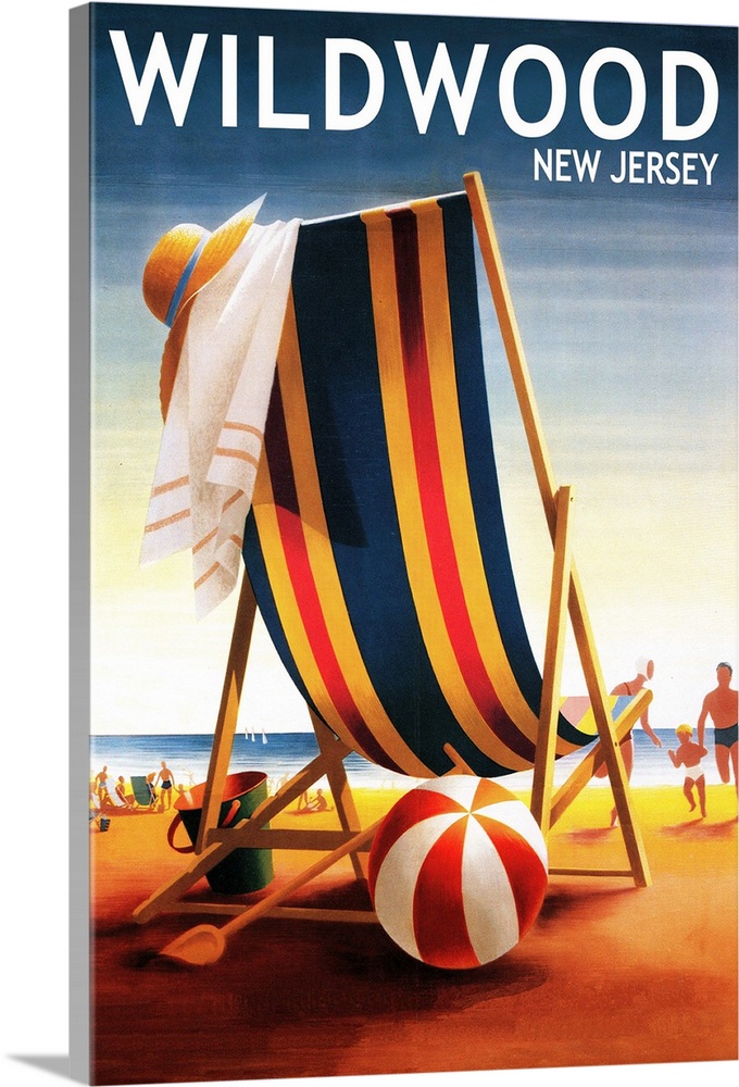 Wildwood, New Jersey, Beach Chair and Ball