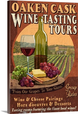 Wine Tasting, Vintage Sign