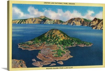 Wizard Island from Llao Cliff, Crater Lake, OR