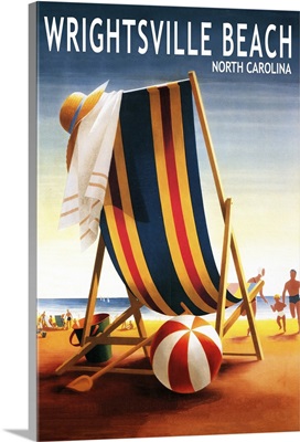 Wrightsville Beach, North Carolina, Beach Ball and Chair