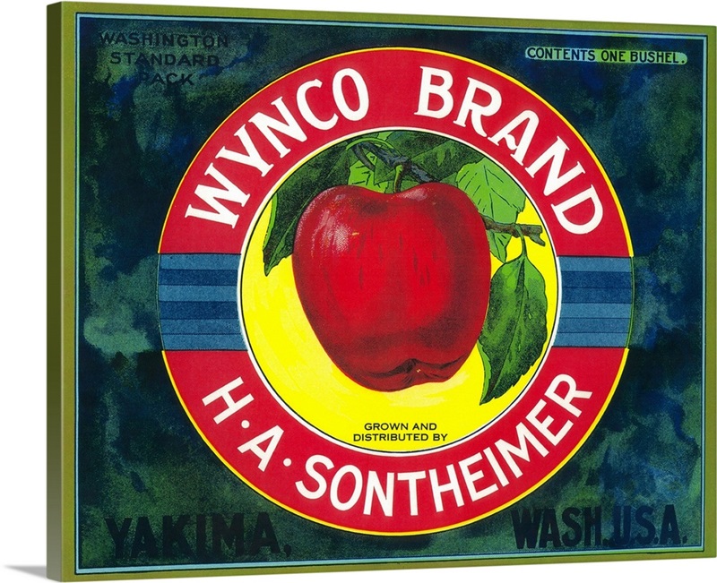 Wynco Apple Label, Yakima, WA Wall Art, Canvas Prints, Framed Prints