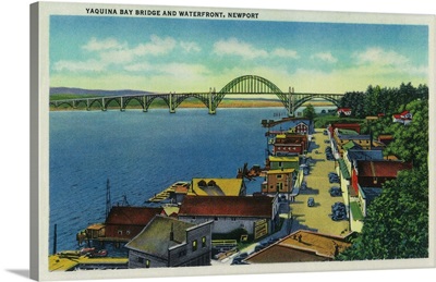 Yaquina Bay Bridge and waterfront Newport, OR
