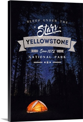 Yellowstone National Park, Camping: Travel Poster