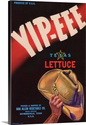 Yip-eee Vegetable Label, Raymondville, TX