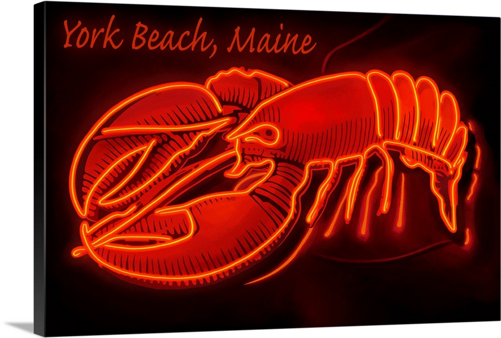 York Beach, Maine, Neon Lobster Sign