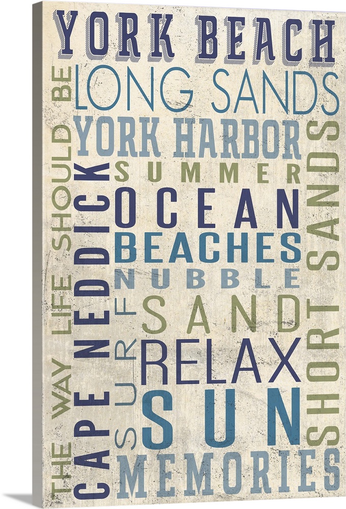 York Beach, Maine, Typography