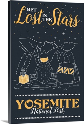 Yosemite National Park, Get Lost In The Stars: Graphic Travel Poster