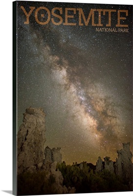 Yosemite National Park, Milky Way: Travel Poster