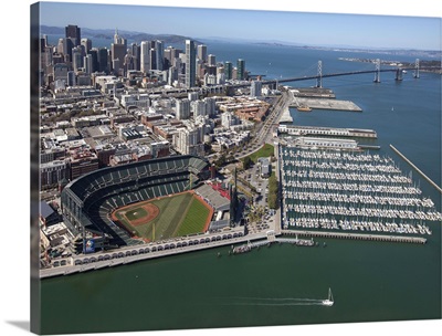 ATAndT Park, Home of The San Francisco Giants, San Francisco - Aerial Photograph