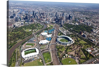 Australian Open Tennis Venues, Melbourne Park - Aerial Photograph
