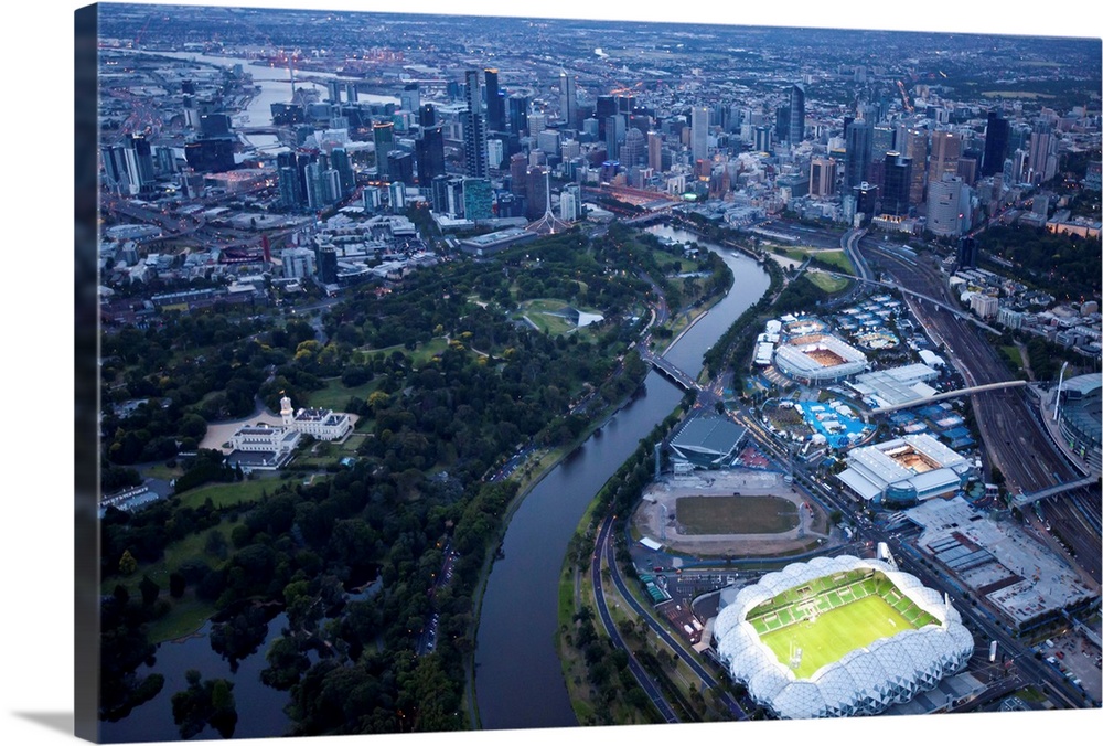 Australlian Open Tennis Venues, Melbourne Park - Aerial Photograph