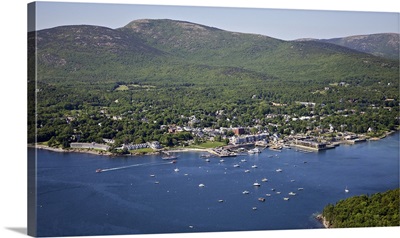 Bar Harbor, Mount Desert Island, Maine, USA - Aerial Photograph