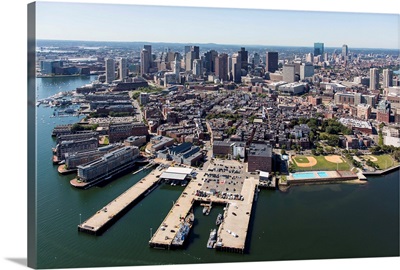 Boston North End, Massachusetts (MA) - Aerial Photograph