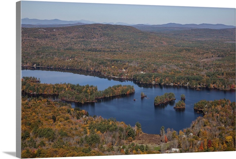 Bow Lake, Northwood, New Hampshire, USA Aerial Photograph Wall Art