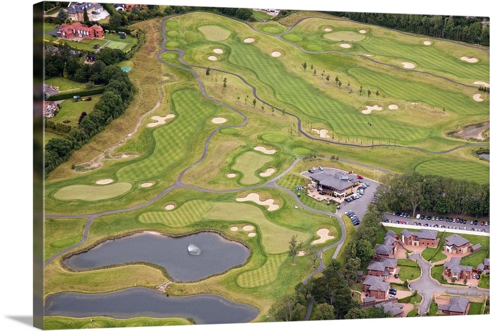Castleknock Golf Course, Dublin, Ireland Aerial Photograph Wall Art