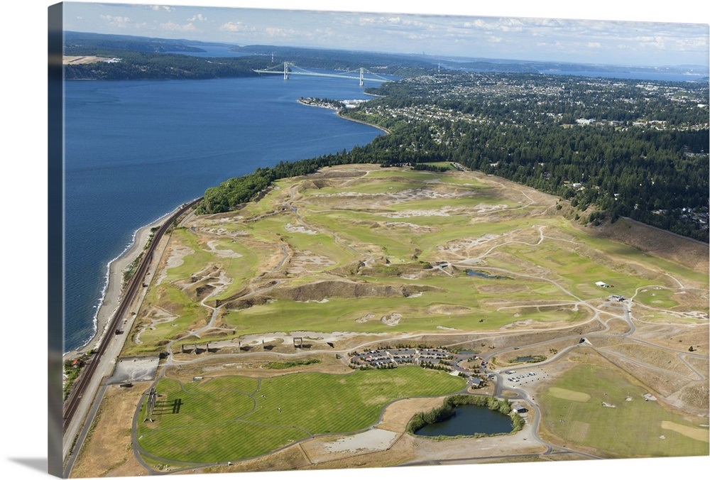 Chambers Bay Golf Course, University Place, WA, USA Aerial Photograph